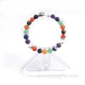 New Products 2016 Semi Precious Stone Lion Head Gemstone Chakra Bracelet